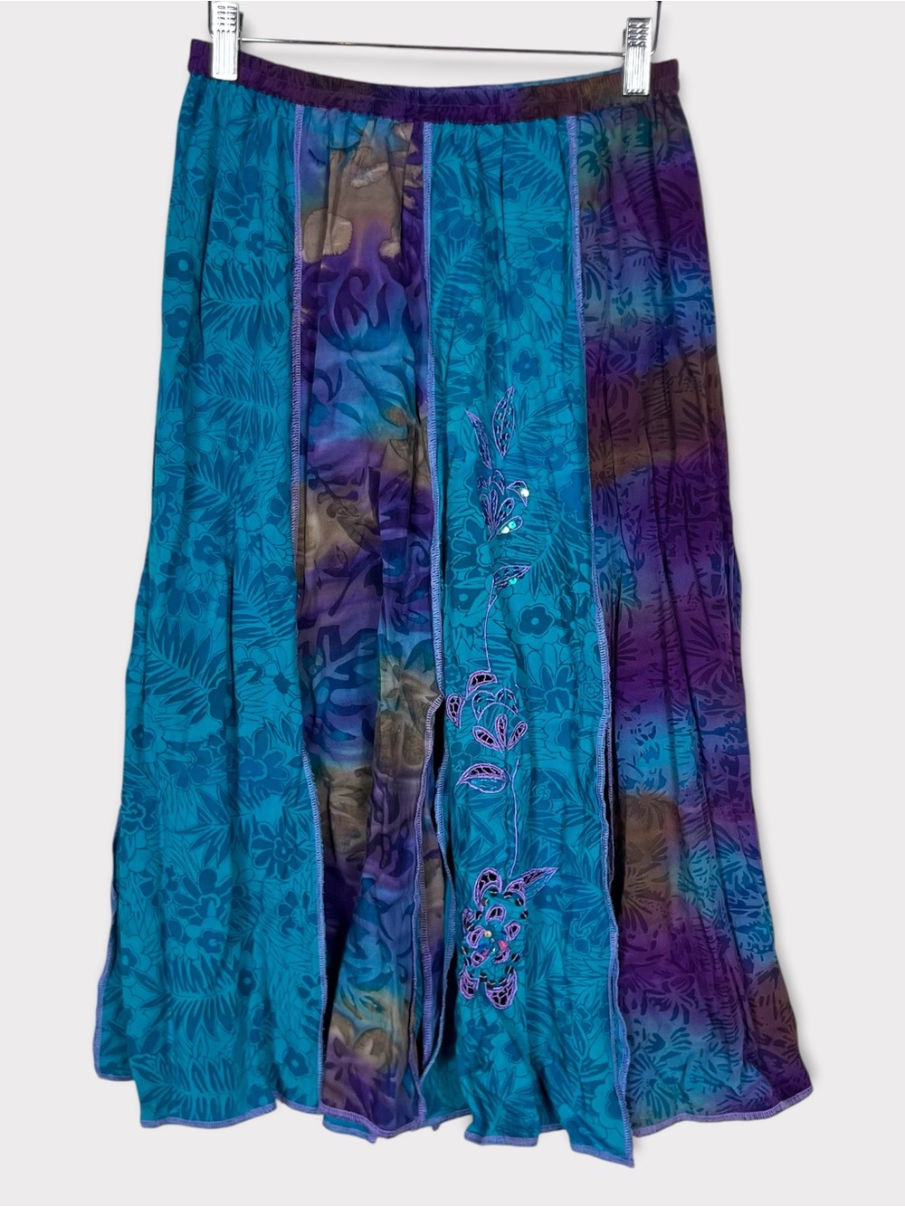 Usindo Fairy Grunge Maxi Skirt Small Hippie Festival‎ Boho Sequins Indie Sleeze